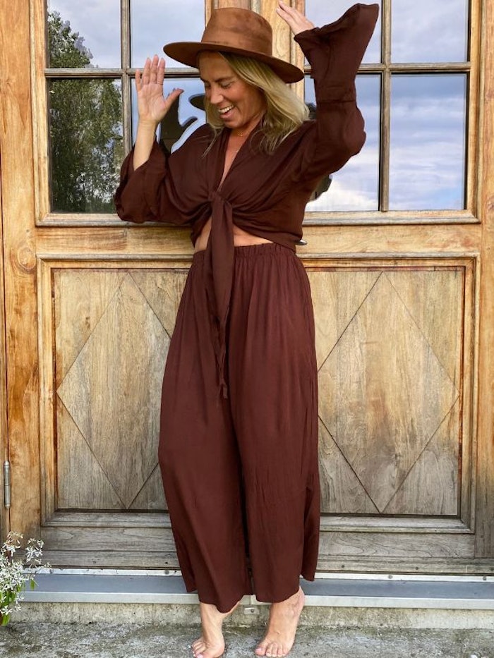 Topp Tie top Brown - Mad Peach