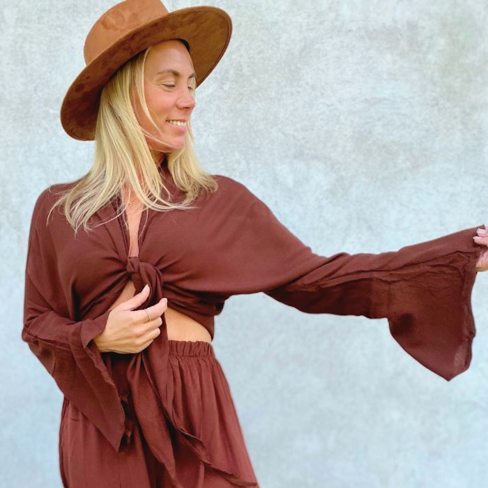 Topp Tie top Brown - Mad Peach