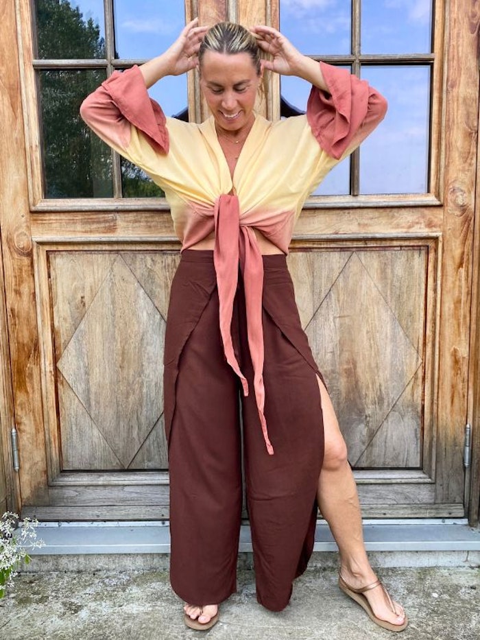 Byxor Open Pants Brown - Mad Peach