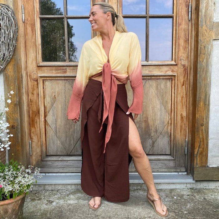 Byxor Open Pants Brown - Mad Peach