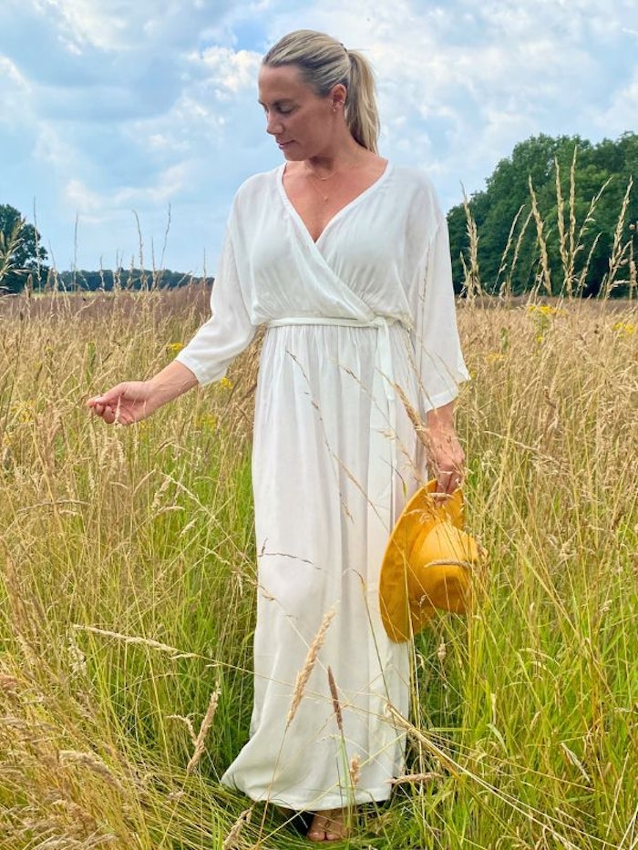 Klänning Wrap dress Seashell - Mad Peach