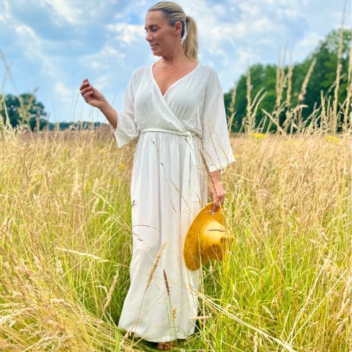 Klänning Wrap dress Seashell - Mad Peach