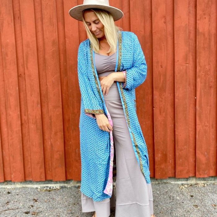 Kimono VÄNDBAR återvunnet silke Nr 218