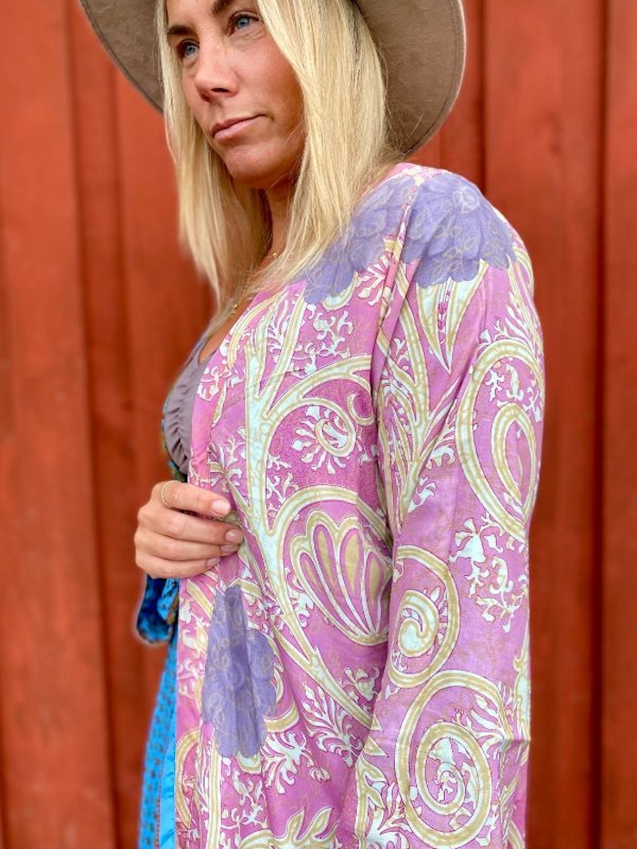 Kimono VÄNDBAR återvunnet silke Nr 218