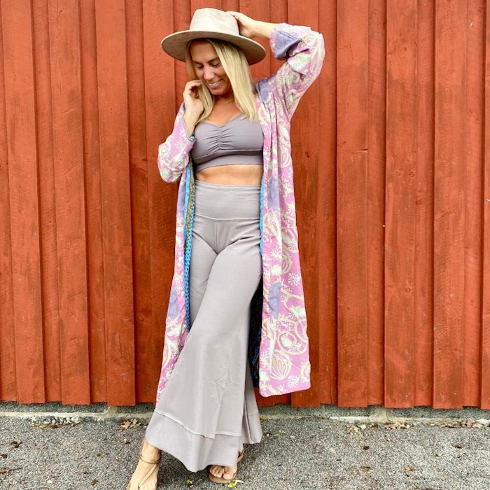 Kimono VÄNDBAR återvunnet silke Nr 218