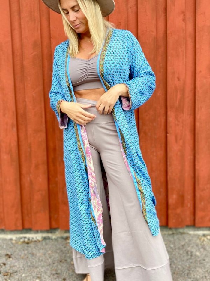Kimono VÄNDBAR återvunnet silke Nr 218