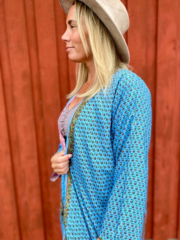 Kimono VÄNDBAR återvunnet silke Nr 218