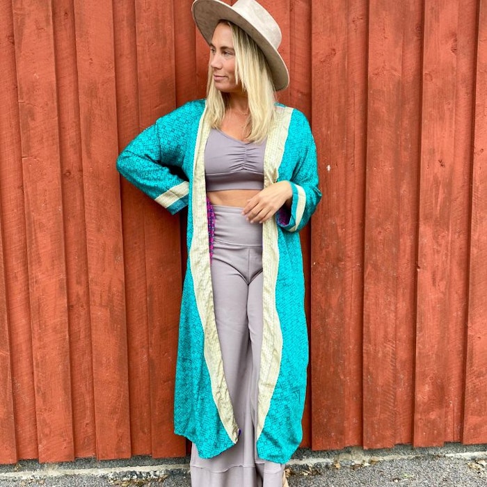 Kimono VÄNDBAR återvunnet silke Nr 151