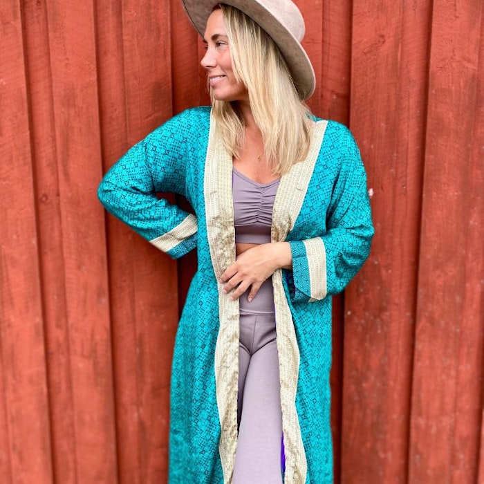 Kimono VÄNDBAR återvunnet silke Nr 151