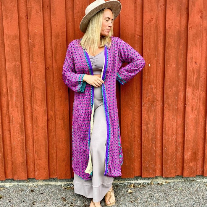 Kimono VÄNDBAR återvunnet silke Nr 151