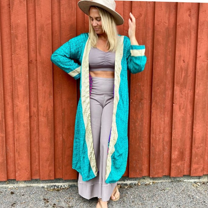 Kimono VÄNDBAR återvunnet silke Nr 151