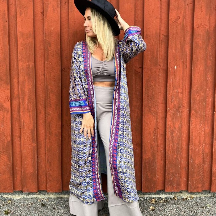 Kimono VÄNDBAR återvunnet silke Nr 178