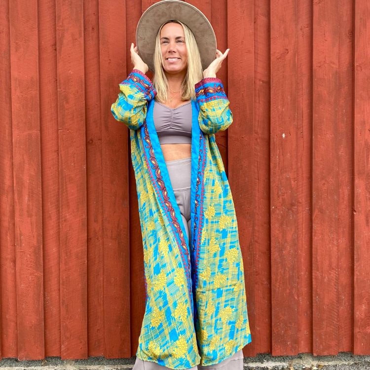 Kimono VÄNDBAR återvunnet silke Nr 205