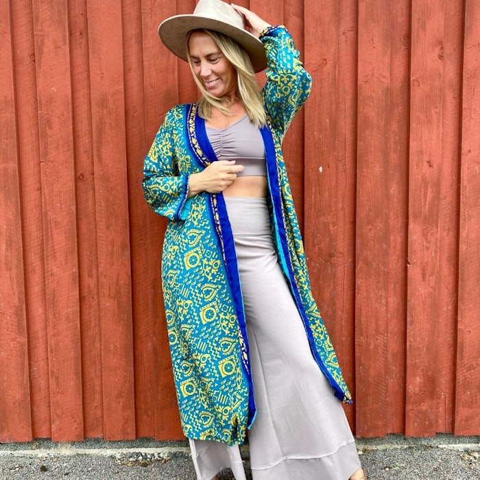 Kimono VÄNDBAR återvunnet silke Nr 215