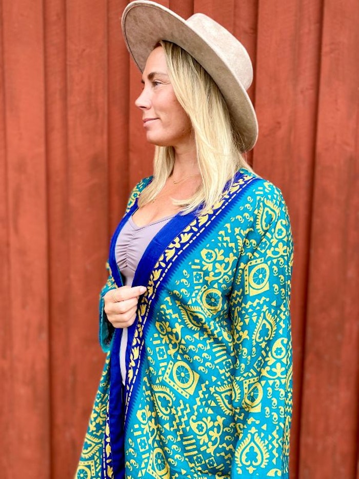 Kimono VÄNDBAR återvunnet silke Nr 215