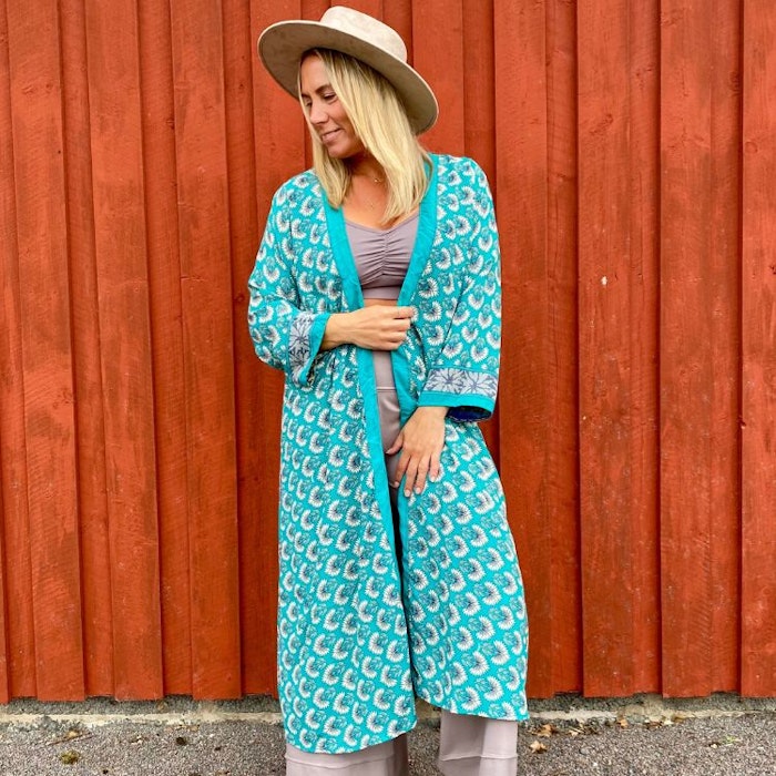 Kimono VÄNDBAR återvunnet silke Nr 215