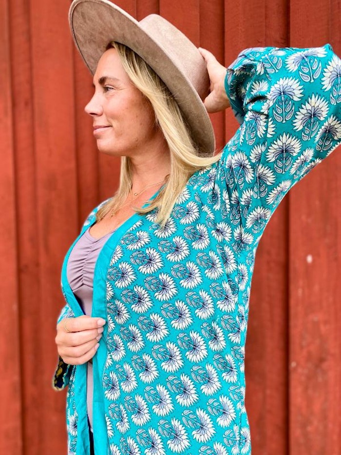 Kimono VÄNDBAR återvunnet silke Nr 215