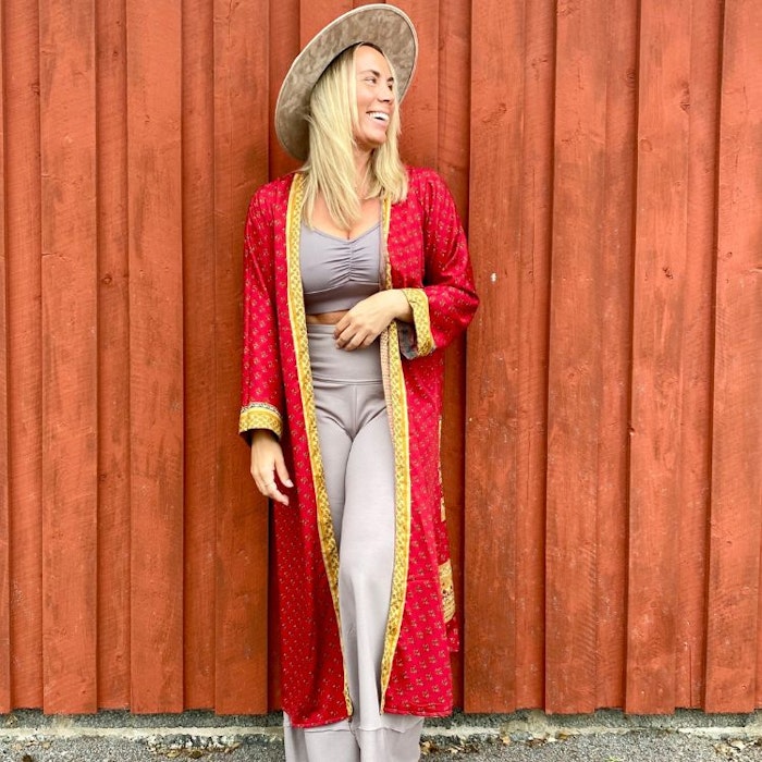 Kimono VÄNDBAR återvunnet silke Nr 189