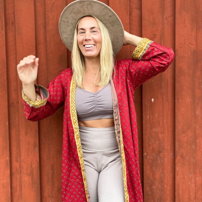 Kimono VÄNDBAR återvunnet silke Nr 189