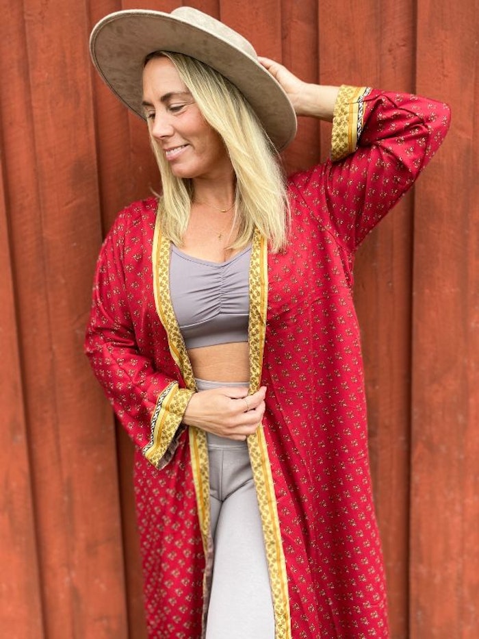 Kimono VÄNDBAR återvunnet silke Nr 189