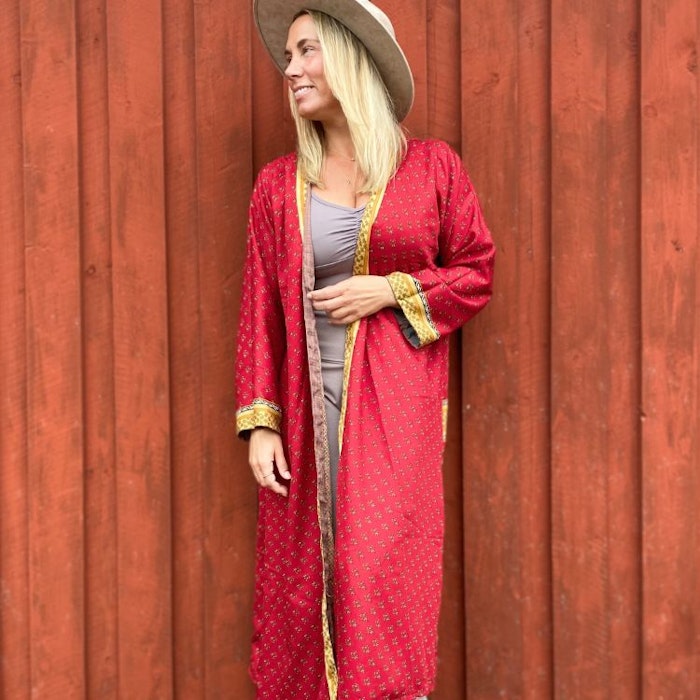 Kimono VÄNDBAR återvunnet silke Nr 189