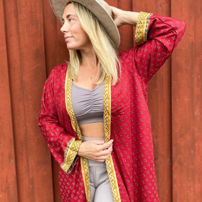Kimono VÄNDBAR återvunnet silke Nr 189