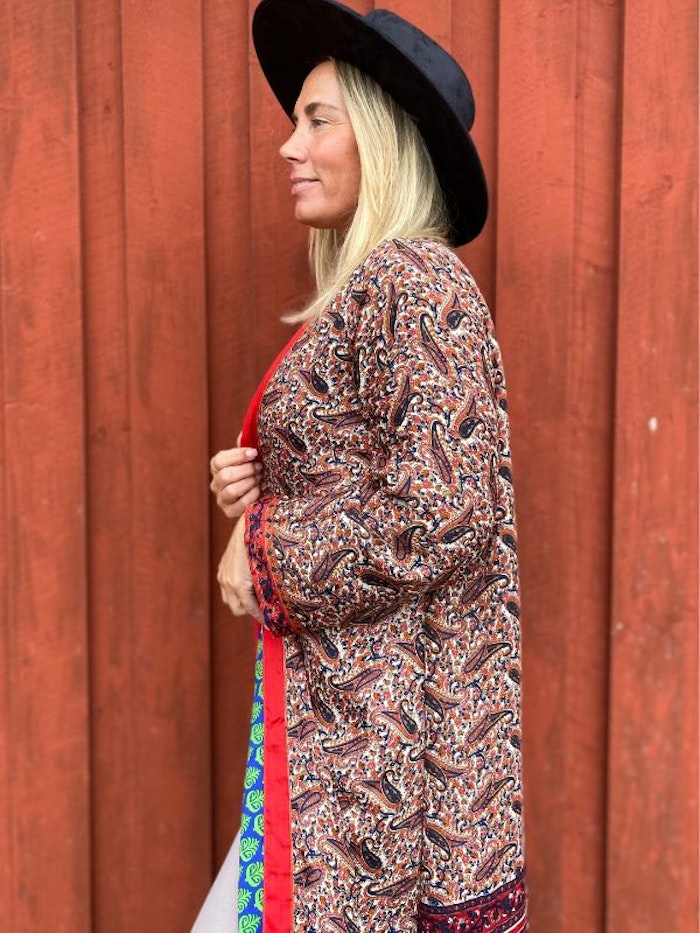 Kimono VÄNDBAR återvunnet silke Nr 201