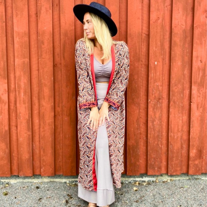 Kimono VÄNDBAR återvunnet silke Nr 201