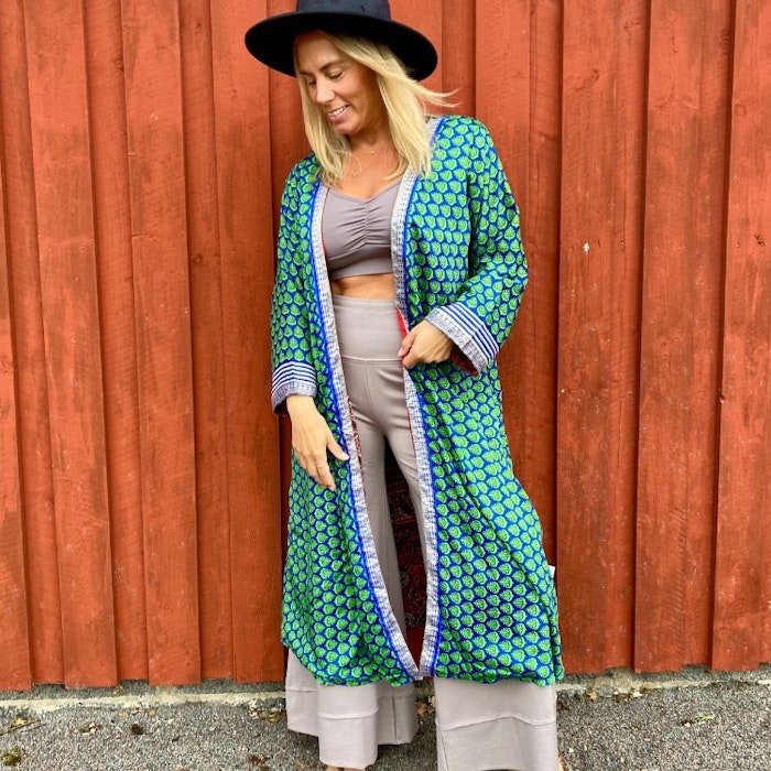 Kimono VÄNDBAR återvunnet silke Nr 201
