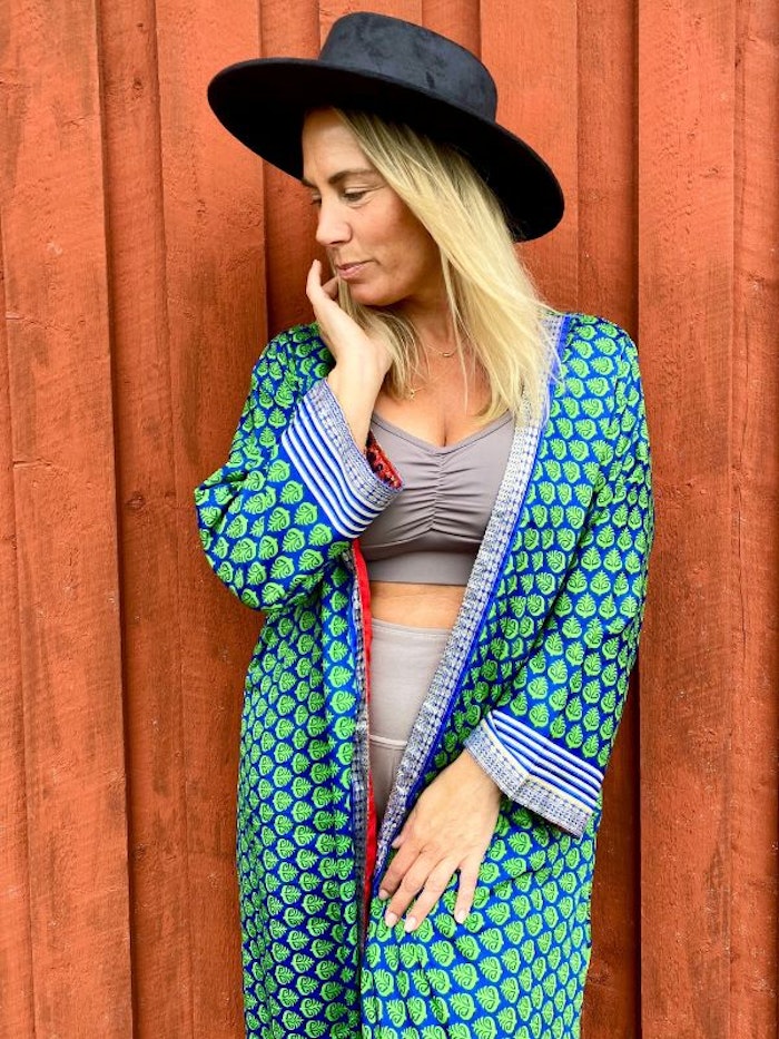 Kimono VÄNDBAR återvunnet silke Nr 201
