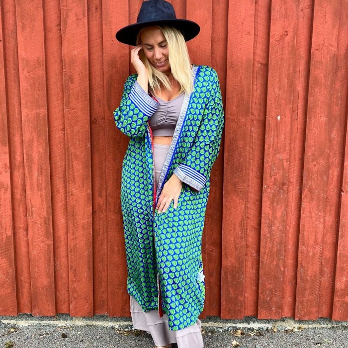 Kimono VÄNDBAR återvunnet silke Nr 201