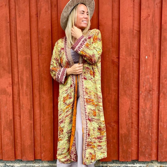 Kimono VÄNDBAR återvunnet silke Nr 204