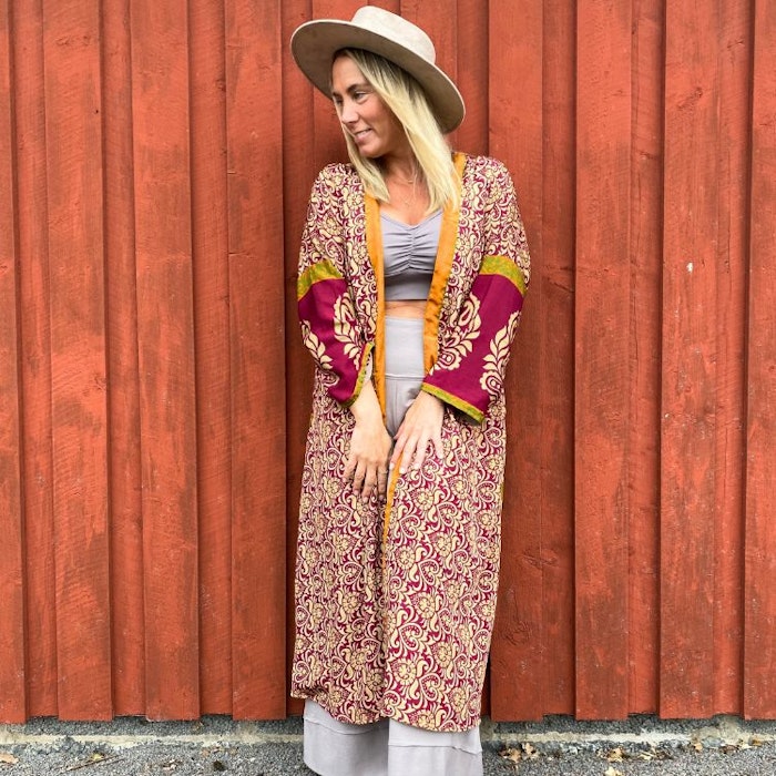 Kimono VÄNDBAR återvunnet silke Nr 204
