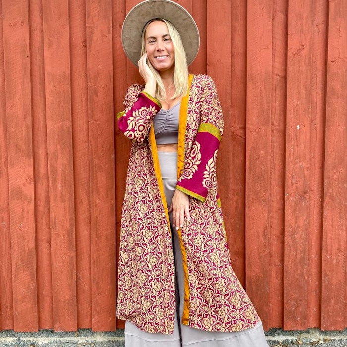 Kimono VÄNDBAR återvunnet silke Nr 204
