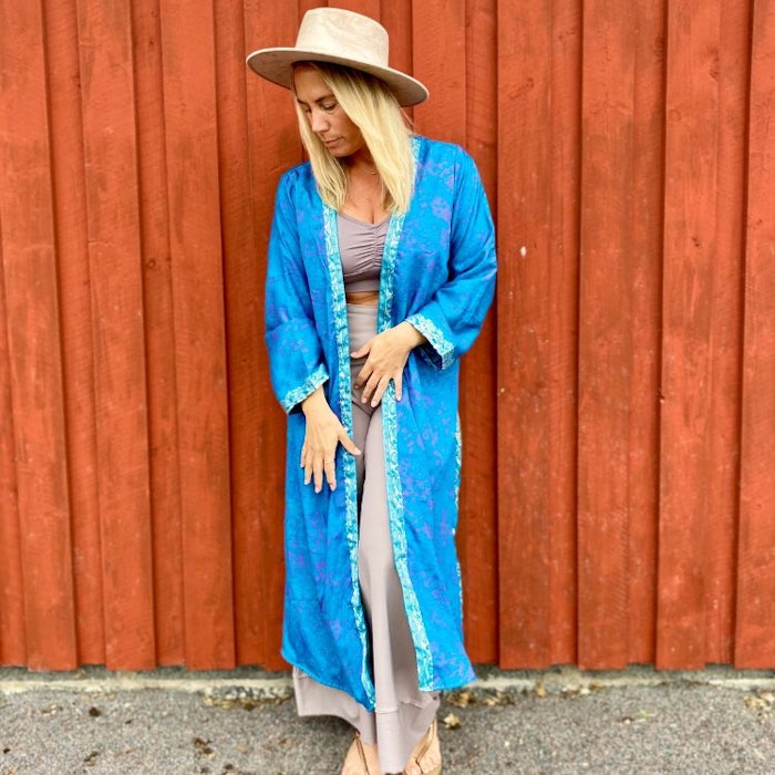 Kimono VÄNDBAR återvunnet silke Nr 212