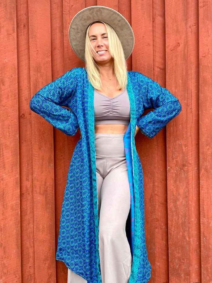 Kimono VÄNDBAR återvunnet silke Nr 212