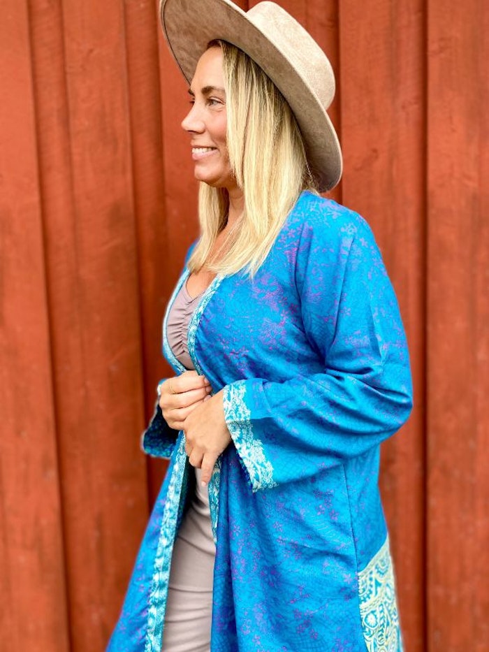 Kimono VÄNDBAR återvunnet silke Nr 212