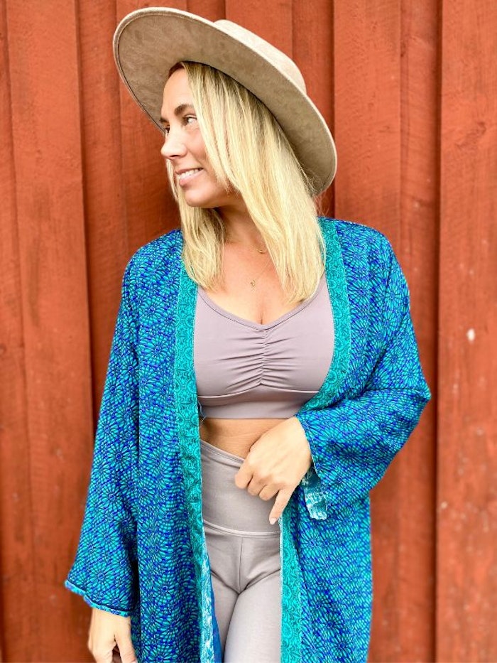 Kimono VÄNDBAR återvunnet silke Nr 212