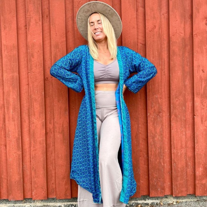 Kimono VÄNDBAR återvunnet silke Nr 212