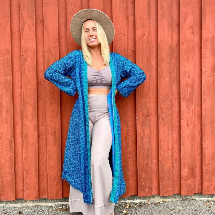 Kimono VÄNDBAR återvunnet silke Nr 212