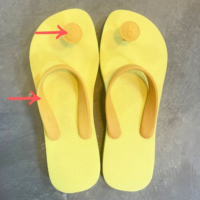 2:A SORTERING Gurus sandaler - Yellow