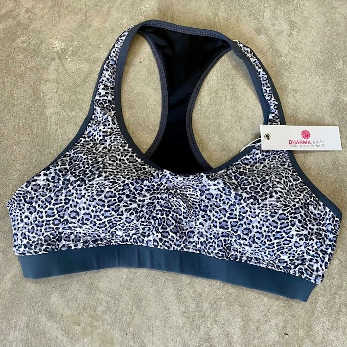 2:A SORTERING Sport-BH stl.L Yoga Narrow Back Snow Leopard - Dharma Bums