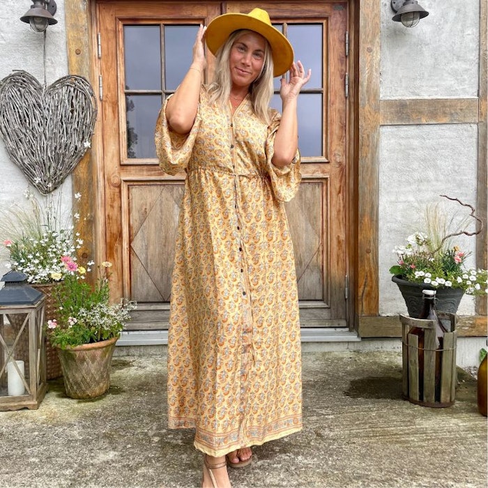 Klänning Lailita återvunnen sari Nr 94