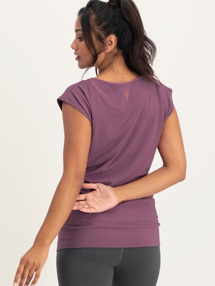 Yogatopp Asana Tee Mauve - Urban Goddess