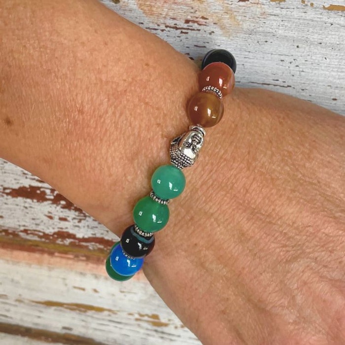 Stenarmband Multi Buddha