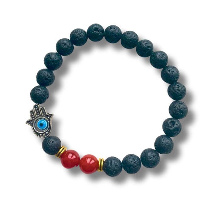 Stenarmband Lava Hamsa