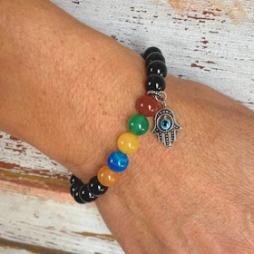 Stenarmband Lava Hamsa Multi