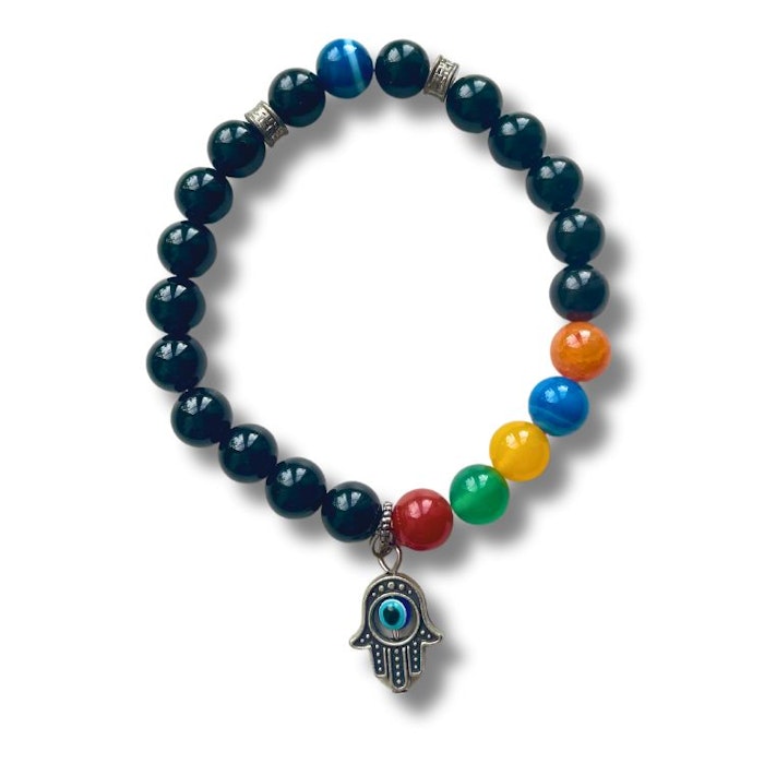 Stenarmband Lava Hamsa Multi