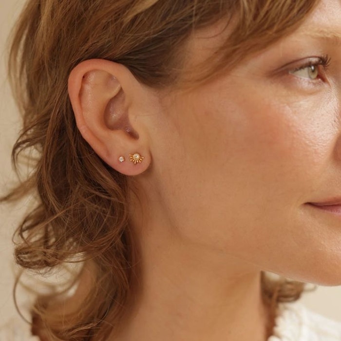 Örhänge "Rays of light" studs crystal - Amano Studio