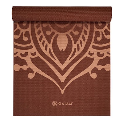 Yogamatta 5mm Intense Sundial Layers Rust - Gaiam